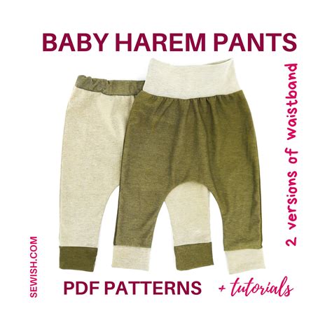 Baby Harem Pants Sewing Patterns Pdf Sewing Patterns For Boys Etsy