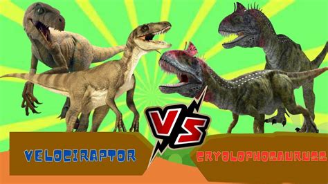 Velociraptor Vs Cryolophosaurus I Animal Revolt Battle Simulator Youtube