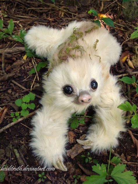 Sample Work Baby Moss Sloth By Rikercreatures On Etsy Animal Pictures