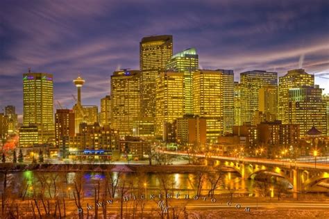 Beautiful Illuminated City Skyline Picture Photo Information