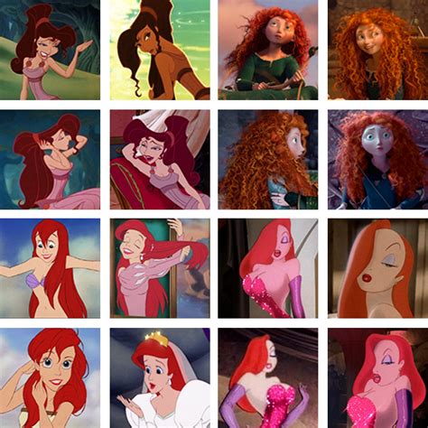 Megara Ariel Merida And Jessica Red Hair Disney Disney Girls Disney Dream