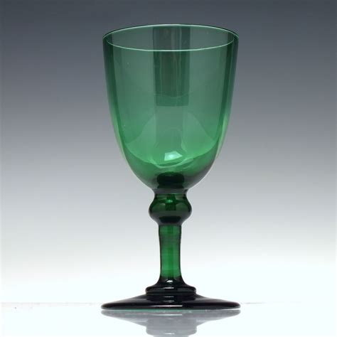 pair georgian bristol green wine glasses c1820 wine glasses exhibit antiques