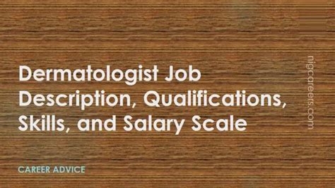 Dermatologist Job Description Skills And Salary