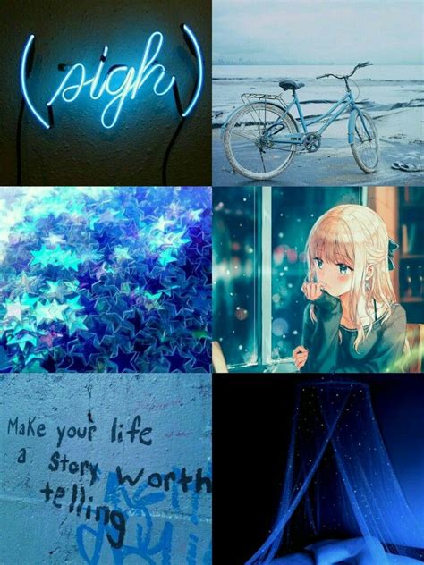 Blue Aesthetic Mood Board Blue Mood Board Blue Anime Mood Board I Like