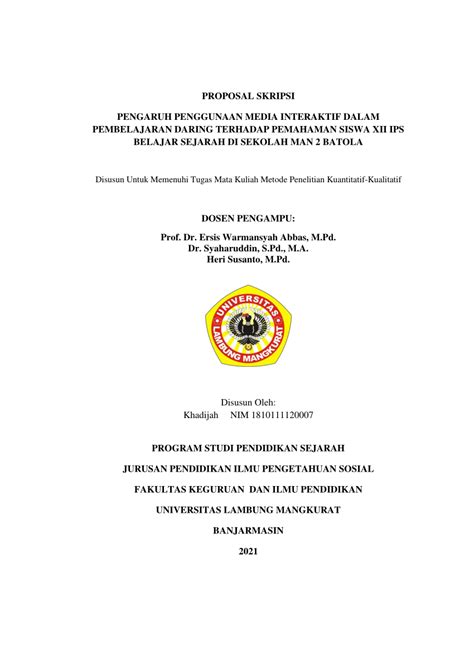 Skripsi Belajar Dan Pembelajaran Dunia Sosial Riset