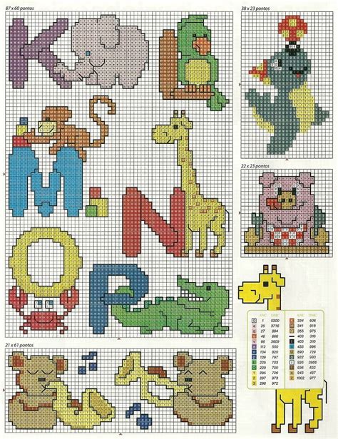 These five patterns all offer something a little different, so you can choose once open, you can save the pattern to your computer or print out a hard copy. Animal Alphabet 2 Cross Stitch Pattern | Abecedario punto ...