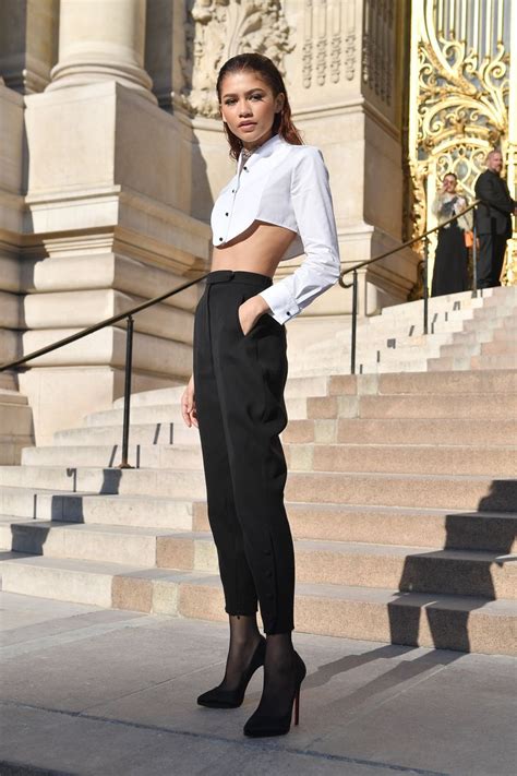 Zendaya Just Wore A Cropped Tuxedo Shirt And How Soon Until Were All
