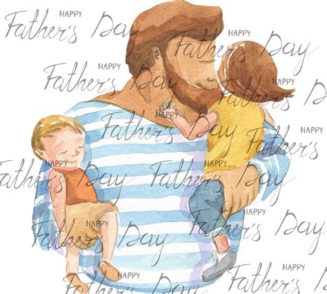 Happy Fathers Day Watercolor Set Fathers Day Etsy