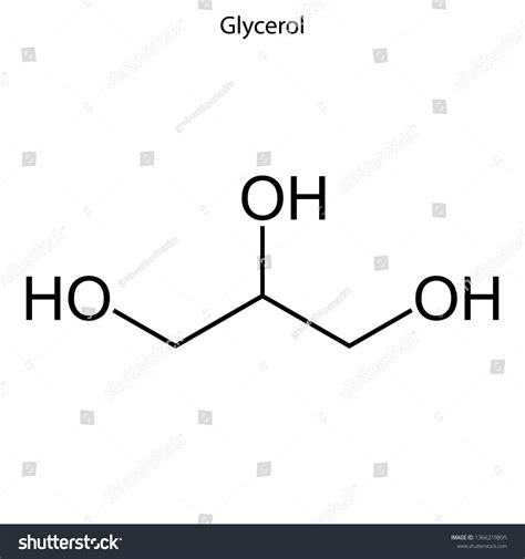 Skeletal Formula Glycerol Chemical Molecule Stock Vector Royalty Free