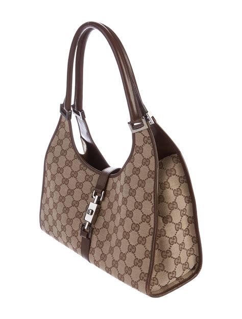 Gucci Gg Canvas Jackie Shoulder Bag Handbags Guc148597 The Realreal