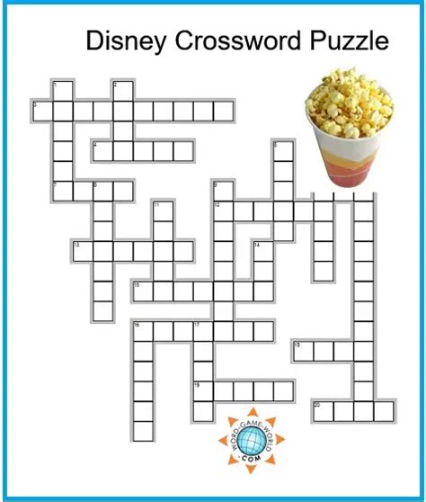 Disney Crossword Puzzles And Kids Printable Crossword Puzzles