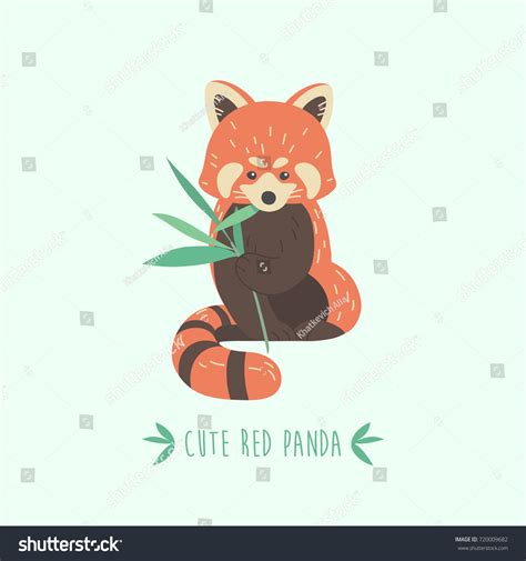 Vector Illustration Cute Red Panda Stock Vector Royalty Free