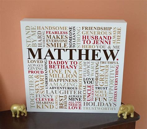 If you're scrambling for gift ideas for your partner, boyfriend,. Canvas gift. Present for boyfriend. Gift for fiancé or ...