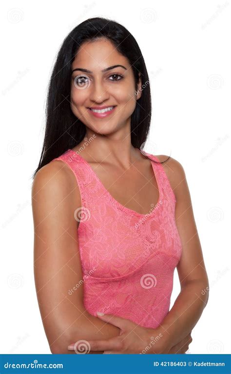 Laughing Turkish Woman In A Red Dress Stock Image Image Of Happy