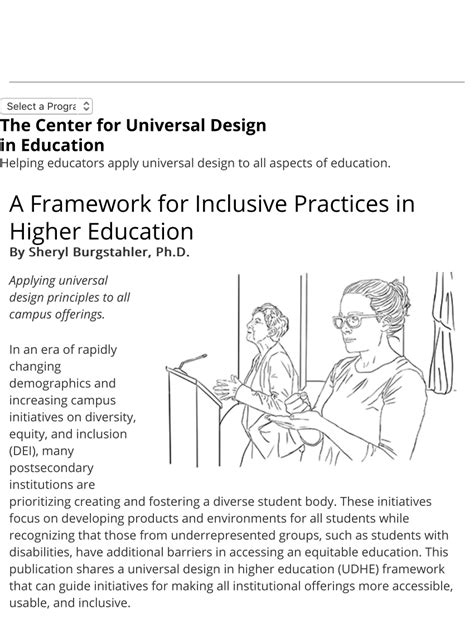 Pdf A Framework For Inclusive Practices In Higher Education