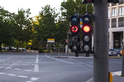 Traffic Light In Berlin Germany Walking And Bicycle Crossing Editorial