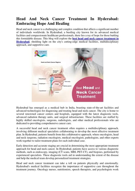Ppt Head And Neck Cancer Treatment In Hyderabad Embracing Hope And