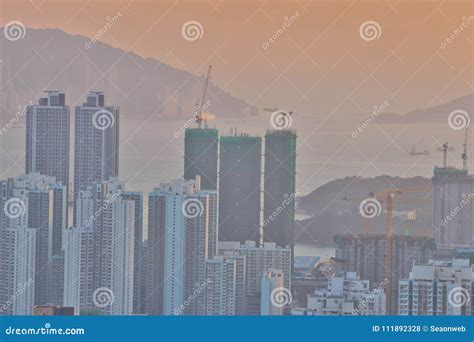 A Dense High Rise Apartments In Kowloon Hong Kong Editorial Stock