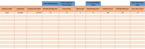 Printable Employee Payroll Template Excel 2017 Template124
