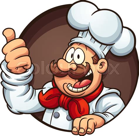 Happy Cartoon Chef Vector Clip Art Stock Vector Colourbox