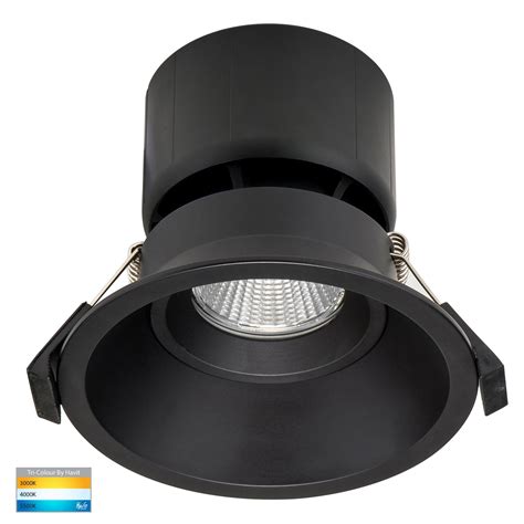 Lighting Led Downlights Prime 12w 1000lm 90mm Cut Out Black Fixed