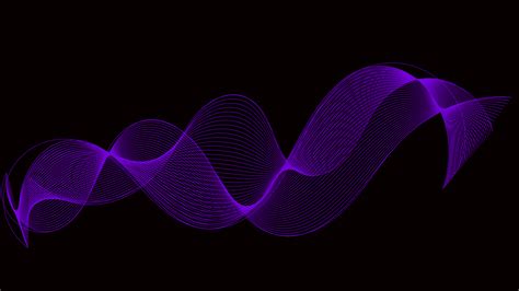 Purple Waves With Black Background Hd Abstract Wallpapers Hd