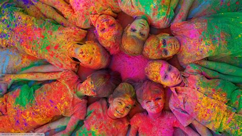 Holi Festival Colorful Children Wallpapers Hd Desktop And Mobile