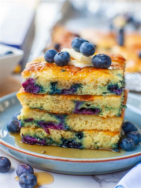 Sheet Pan Buttermilk Blueberry Pancakes Video Tatyanas Everyday Food