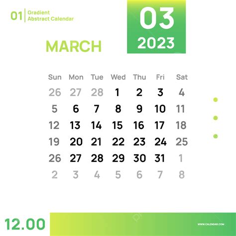 March 2023 Calendar Gradient Hd Images Calendar Month 2023 Calendar