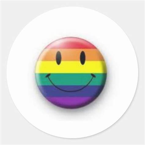 Rainbow Smiley Face Stickers Zazzle