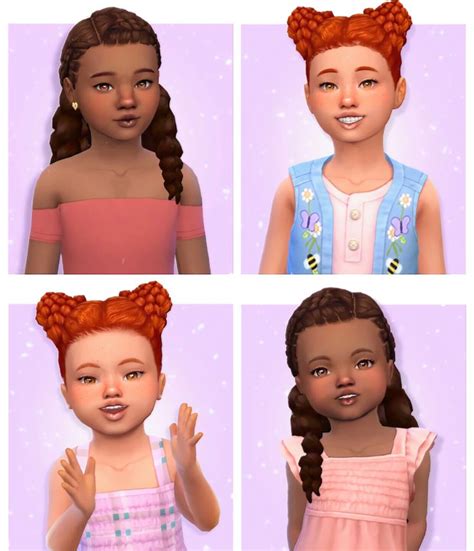 Sims 4 Cc Custom Content Kids Children Toddler Black Hairstyle