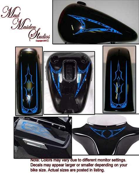 Motorcycle Decals Vinyl Set By Madmaidenstudios On Etsy Motorcycle