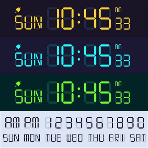 Digital Clock Numbers Font