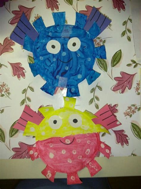 Paper Plate Puffer Fish Preschool Crafts Crafts Paper Plates