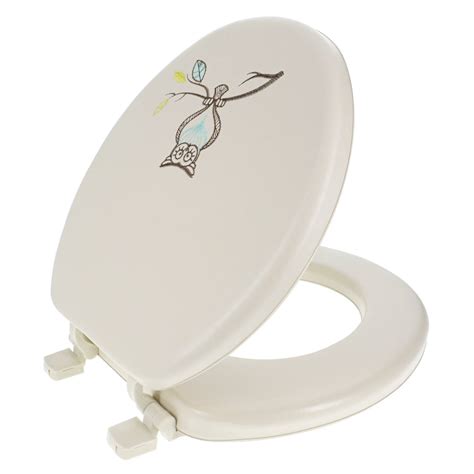 Ginsey Round Soft Cushion Decorative Toilet Seat Owl Embroidery