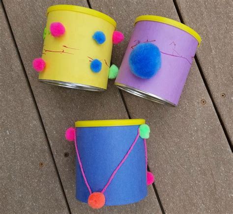 Recycled Canister Toddler Drum Craft Mommy Suite Drum Craft Drums