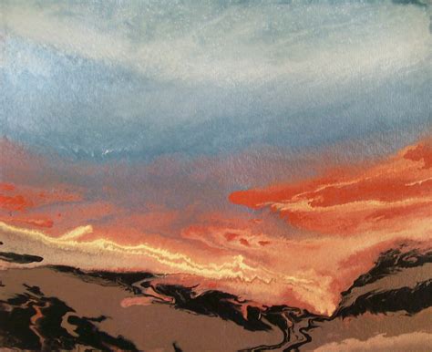 Contemporary Landscape Paintings Friday Night Sunset Original
