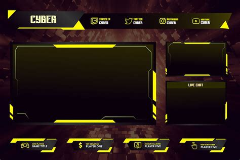 Cyber Twitch Overlay Template Graphic Templates Envato Elements