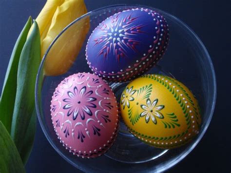 Easter Eggs Traditional Polish Eggs Wax Embossed By Eggstrart Easter