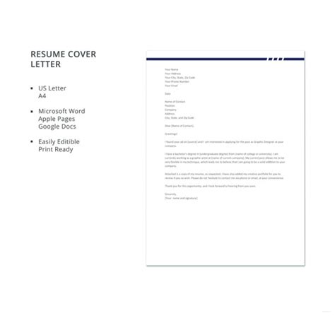 Graphic Designer Cover Letter Template 7 Free Word