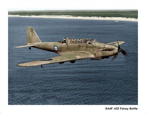 Raaf A22 Fairey Battle Wwii Airplane Aircraft Royal Australian Air
