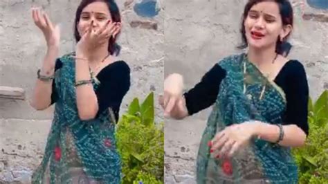 Desi Bhabhi Dances Like No Ones Watching To Haryanvi Song Watch