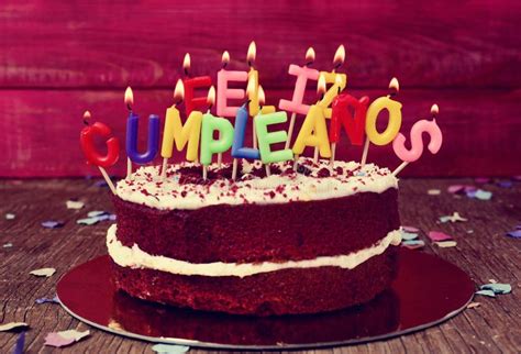 Feliz Cumpleanos Happy Birthday In Spanish Stock Image Image Of