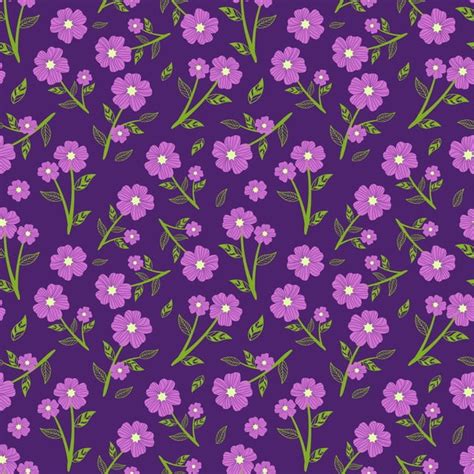 Purple floral frame design resources · high quality aesthetic backgrounds and wallpapers, vector illustrations, photos, pngs, mockups, templates and art. Purple Flower Vibe Seamless Pattern, Seamless, Little ...