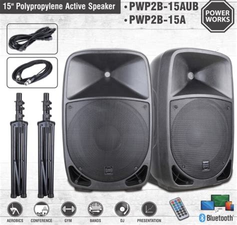 Powerworks 15 Pa System Dj Smart Pack Mikrotech