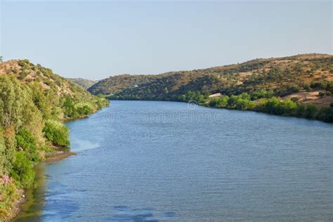 River Guadiana On The Boundary Between Portugal And Spain Stock Photo