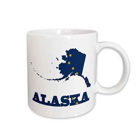 3drose Alaska State Flag In The Outline Map And Letters Of Alaska
