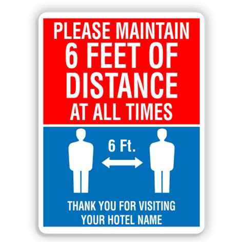 Maintain 6 Ft Distance At All Times American Sign Company