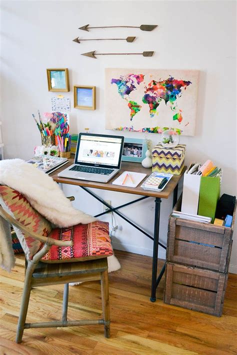 See more ideas about small bedroom desk, desk, desktop computer desk. 32 Inspiring Boho Chic Home Office Design Ideas | Interior God