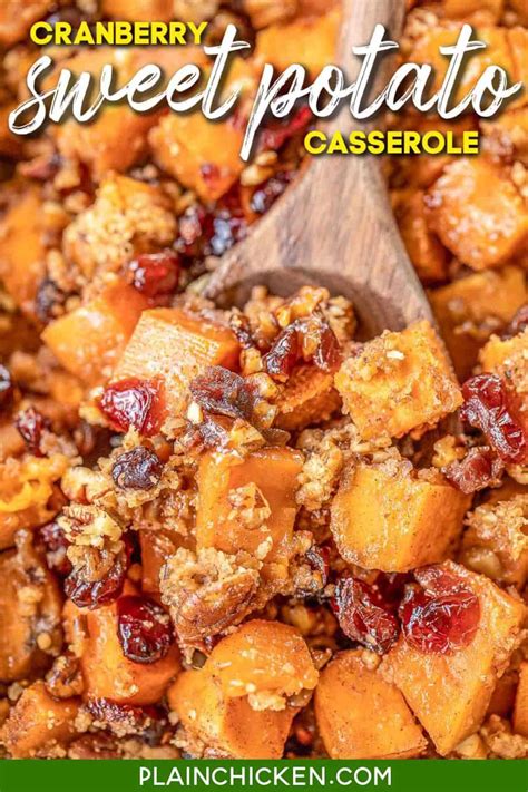 Cranberry Pecan Sweet Potato Casserole Plain Chicken